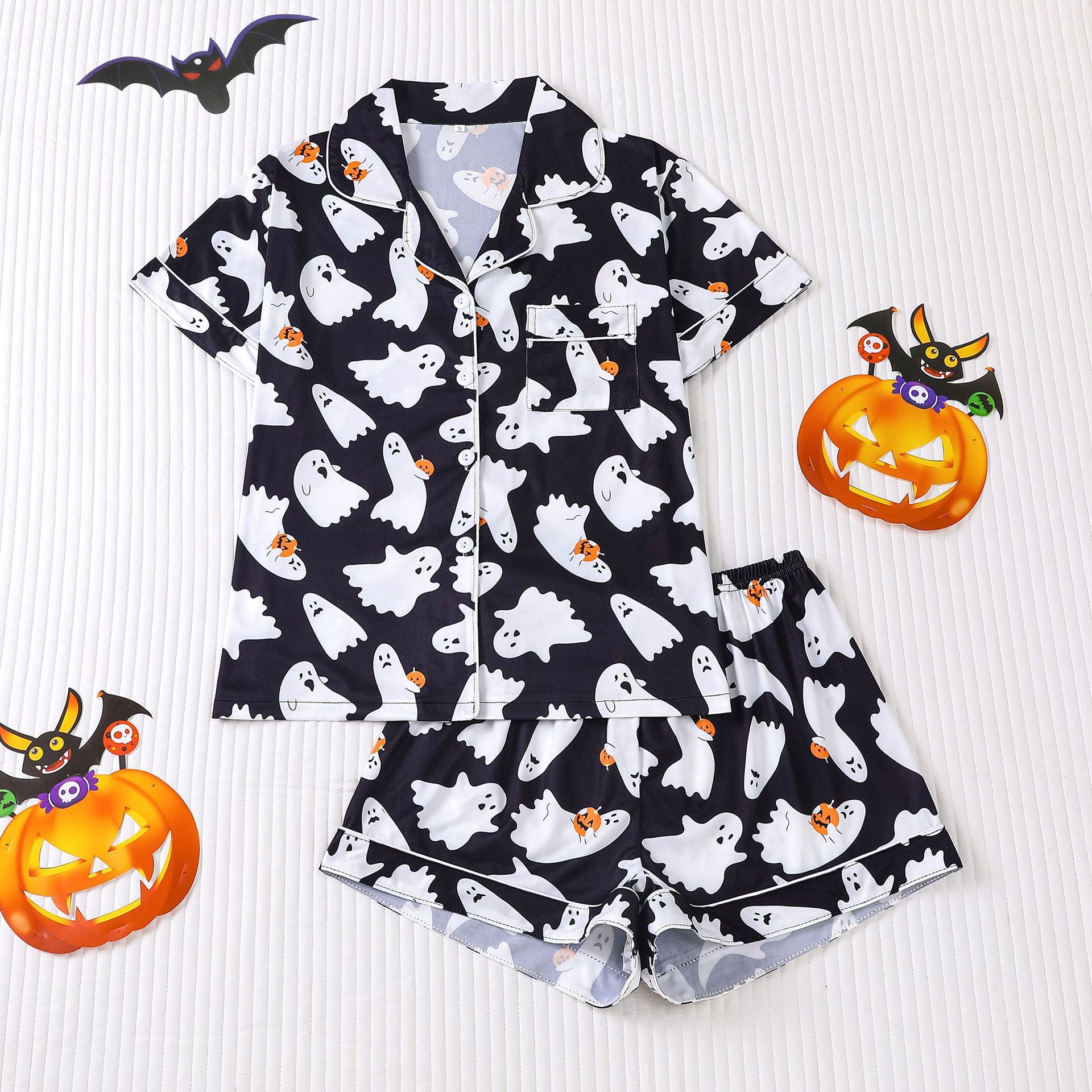 Black Ghost Halloween Pajamas