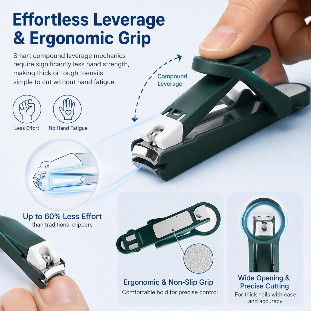 🔍👴Magnifying glass nail clippers – Ideal for Elderly, Adults & Kids Nail Care Tool
