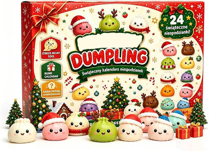 🎅 Countdown to Christmas: 24-Day Cute Dumpling Squishy Toy Advent Calendar 🎄🧸