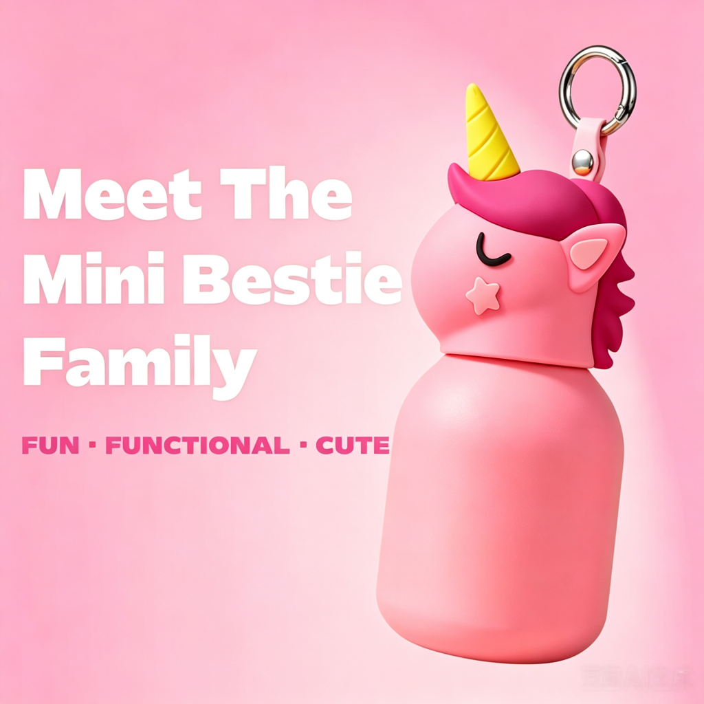 🐻✨ Mini stainless steel cartoon water bottle