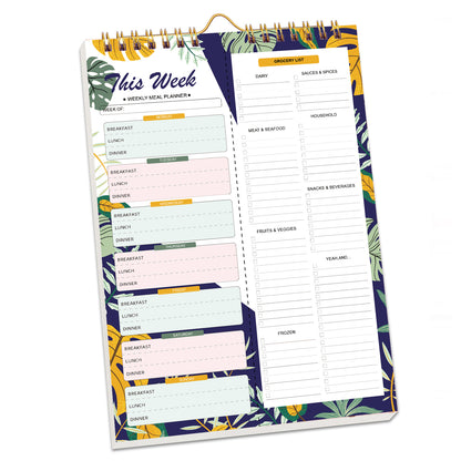🗓Magnetic wall-hung shopping list and menu planning notebook