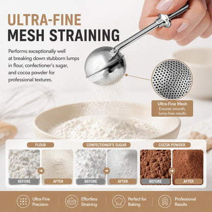 ✨Stainless Steel Long Handle Flour & Sugar Baking Sieve