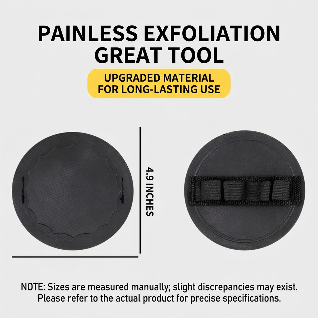 🧼Finger-sized rubber painless round bath towel