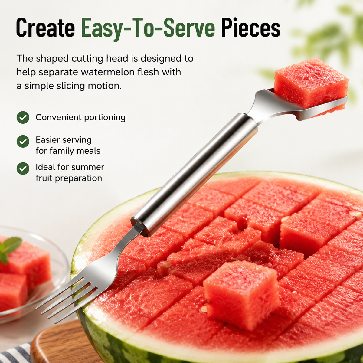 2-in-1 Easy Watermelon Slicer & Fork