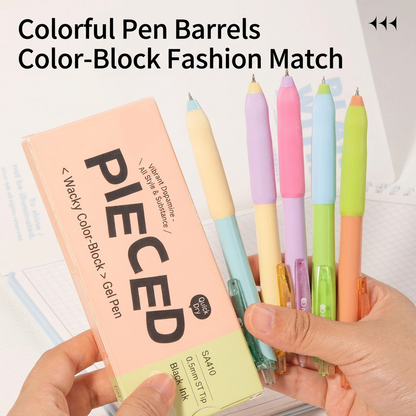 ✍️Fine-point black ink push-type gel pen