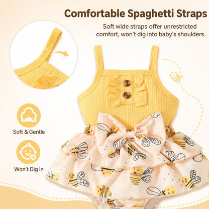 👗Cute summer dress set for baby girls