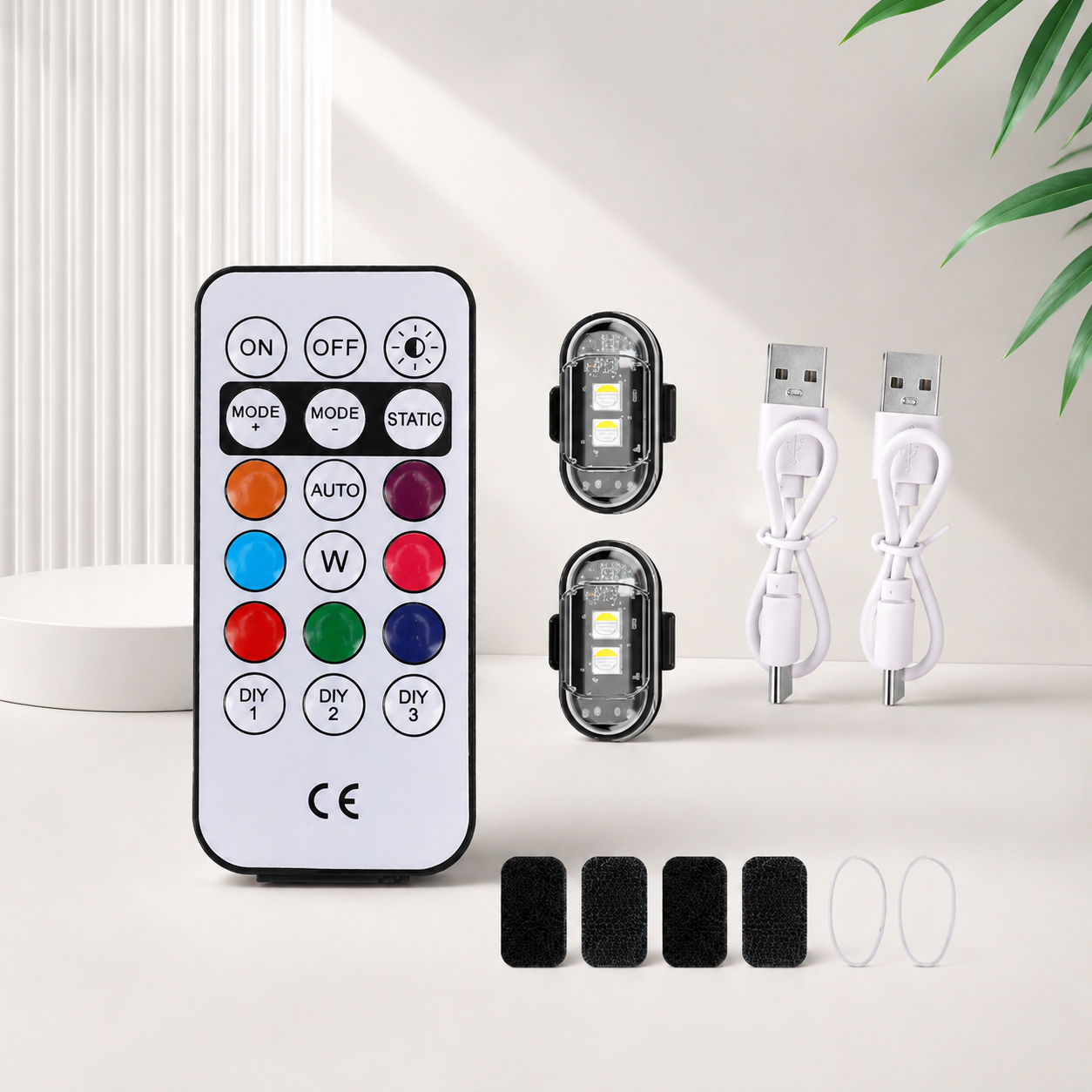 🚨Eight-color remote control car ambient light