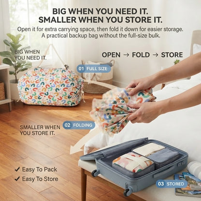 Large-Capacity Foldable Travel Tote
