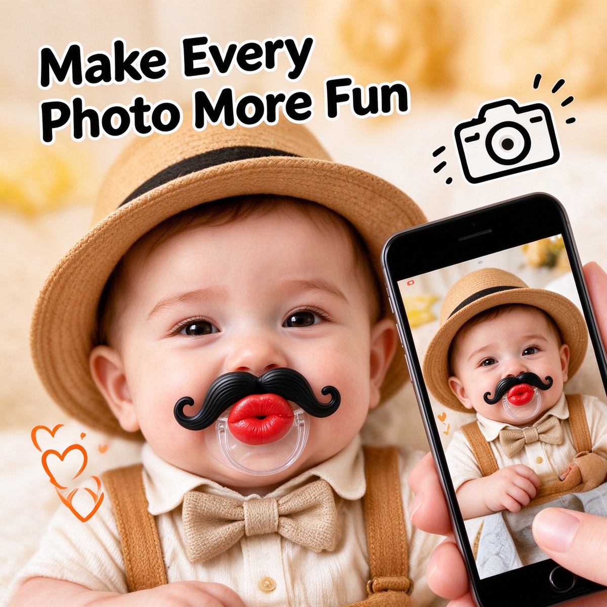 Funny Mustache Baby Pacifier