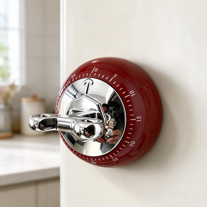 Retro magnetic kitchen timer