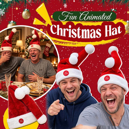 🎅 Fun Animated Christmas Hat – Bring Ultimate Laughs & Joy to Any Holiday Party!
