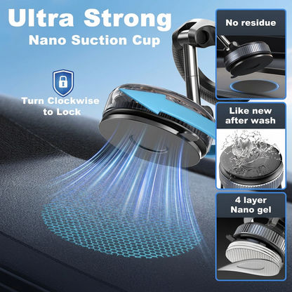 🧲Multifunctional folding magnetic rotating car mount