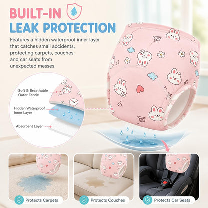 🚽🌱 Toddler Potty Training Pants 100% Cotton Soft Reusable Underwear
