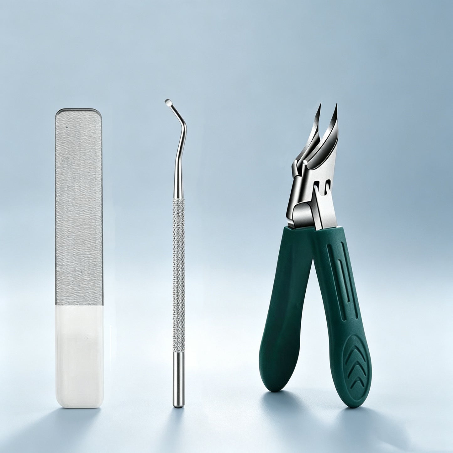 3 Piece Wide Mouth Splash Proof Angled Nail Clippers