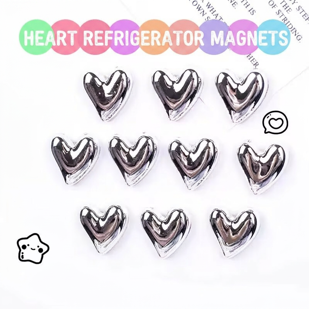 ⭐Ten retro electroplated refrigerator stickers in star shapes