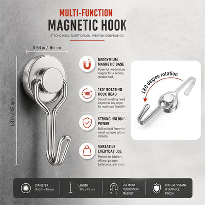 🔥 Heavy Duty 180° Rotatable Swivel Hooks ⚡ — Compact, Strong & Space-Saving Organization! 🏠✨