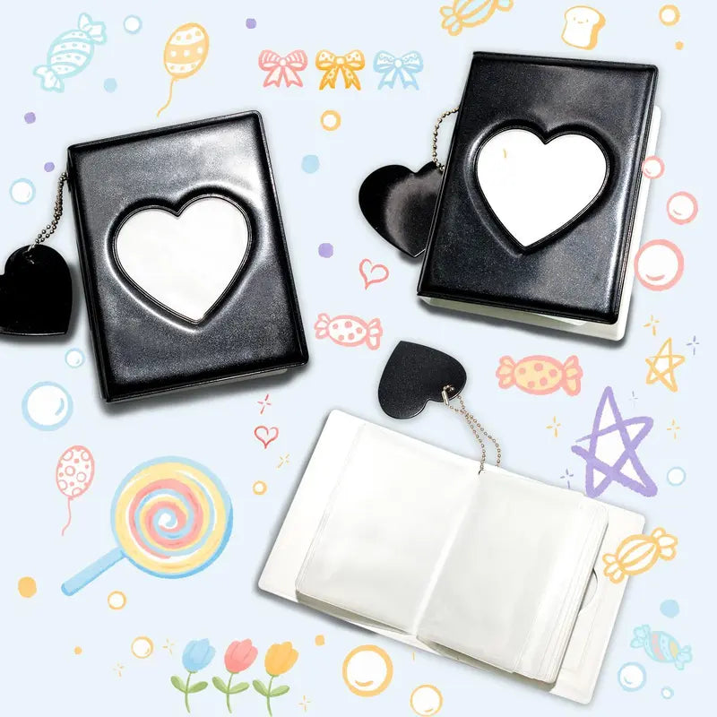 💎🃏 3" Mini Pockets Photo Card Album, Kpop Photo Protector Sleeves