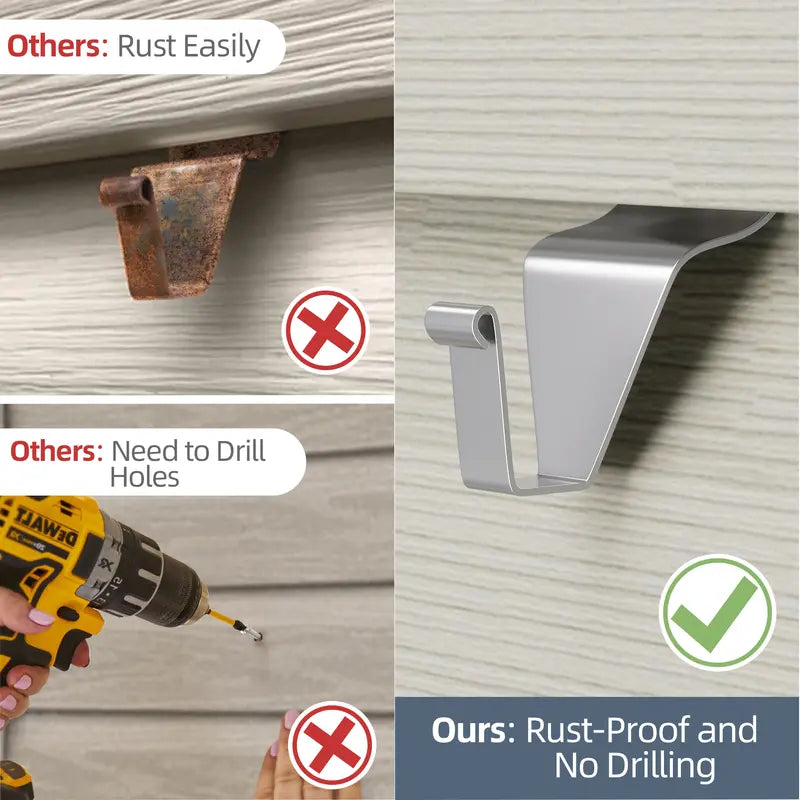 🏠🔗 Stainless steel No Hole Siding Hanging Hanger