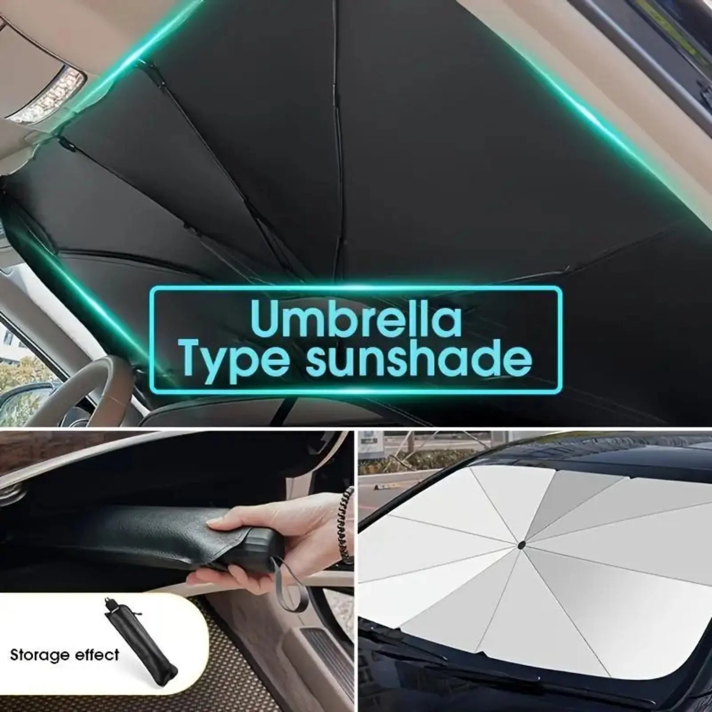 🛠️Portable car sunshade, windshield sun shade