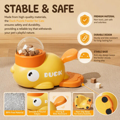 Cat Treat Dispenser Toy, Slow Feeding Enrichment Toy for Cats and Small Dogs