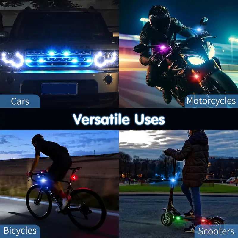 Multifunctional RGB LED Wireless Remote-Controlled Flashing Warning Light