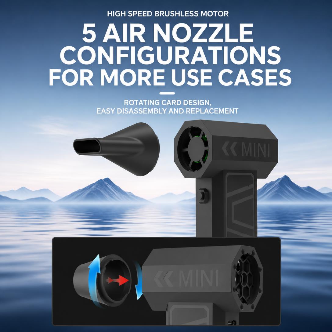 ⚡Portable rechargeable jet high-speed mini turbo fan