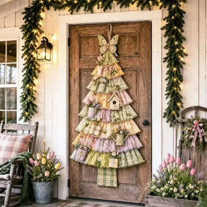 🧶🎄DIY Christmas Tree Door Hanging Set - Suitable for front doors, walls, porches, and home Christmas decorations
