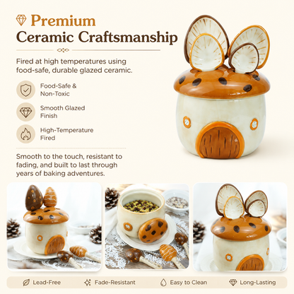 🍄 Enchanted Mushroom Ceramic Measuring Set