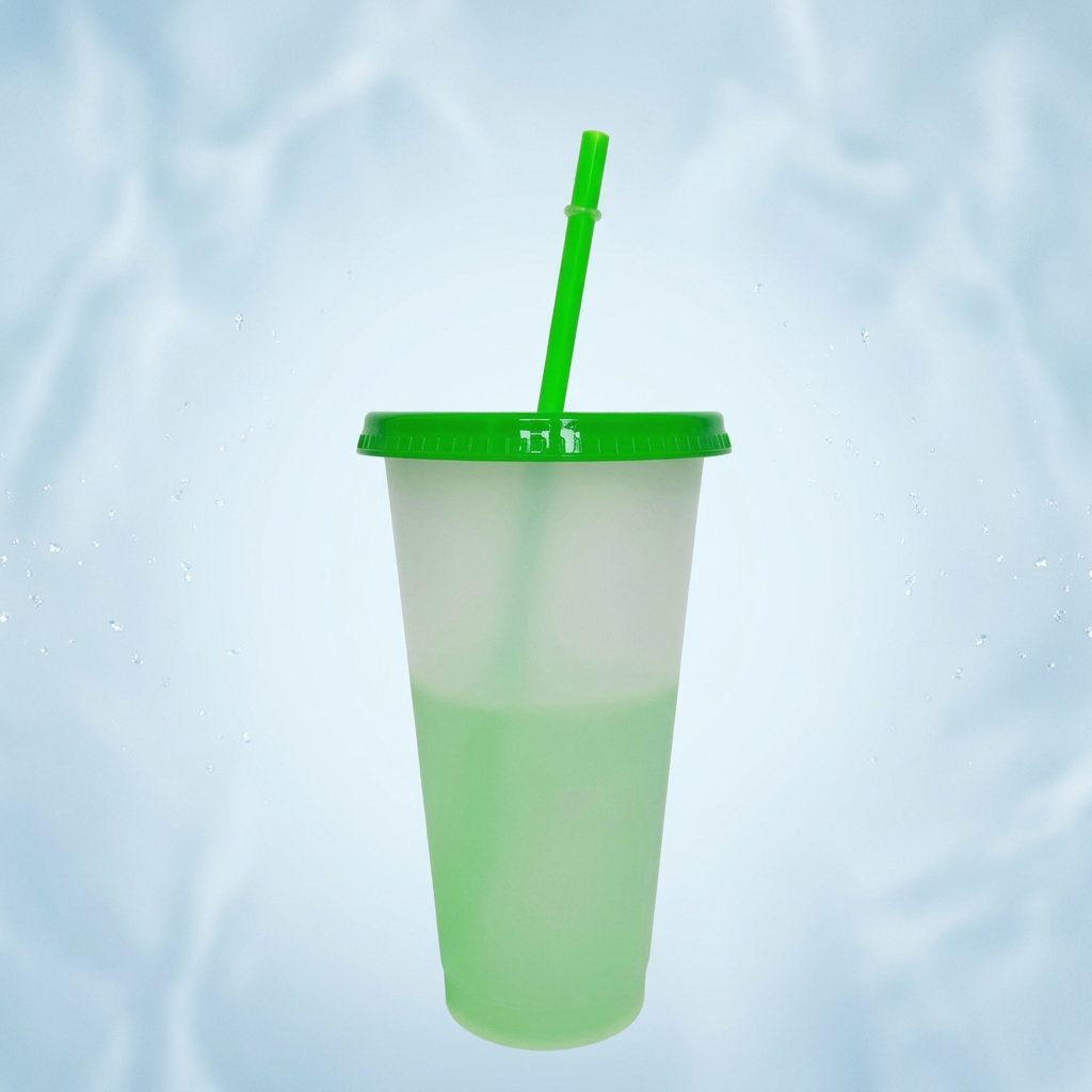 ❄️Summer temperature-regulating large-capacity color-changing cup when cooled