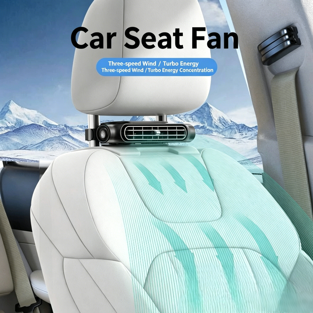 🔥Hot Sale 49% off🌟🌬️ Car Seat Fan Sunvisor Clip Fan with LED Display