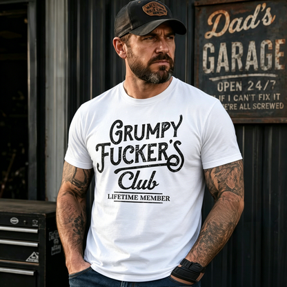👕 Mens Funny Grumpy F*ckers Club Sarcastic Graphic Novelty Tee