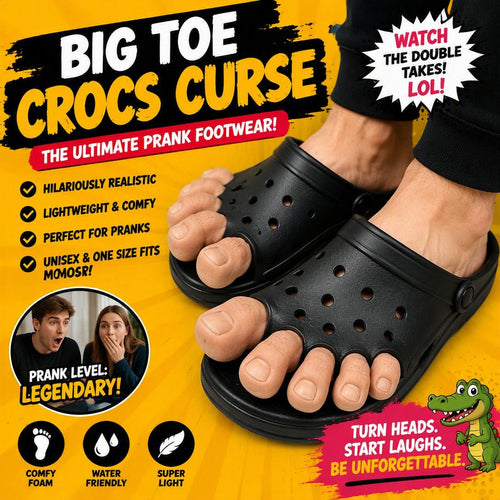Big Toe Crocodile Curse Funny Clogs