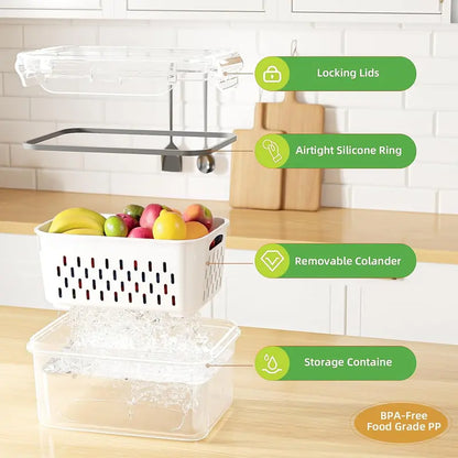🥬 Fruit Storage Containers 4 PCS