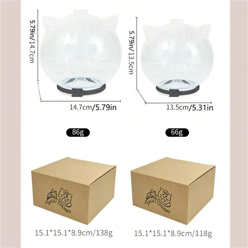 Translucent Cat Muzzle Bite Guard - Breathable Cap