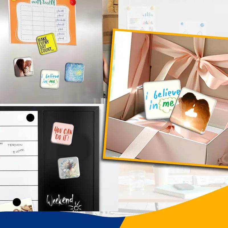🧲📸 Magnetic Clear Acrylic Photo Frames DIY Fridge Magnets