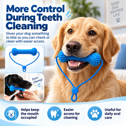 Durable Rubber Bone-Shaped Dog Chew Toy