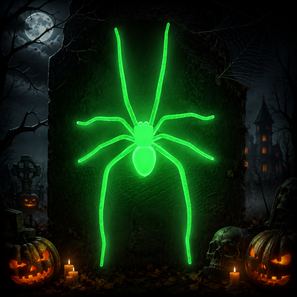 Halloween Prank Fake Spider Magnetic Fridge Sticker（5PCS）