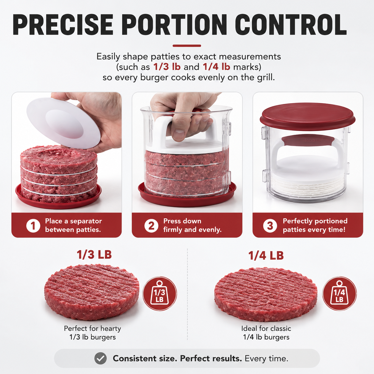 🍔Perfect Burger Press &amp& Patty Maker Kit