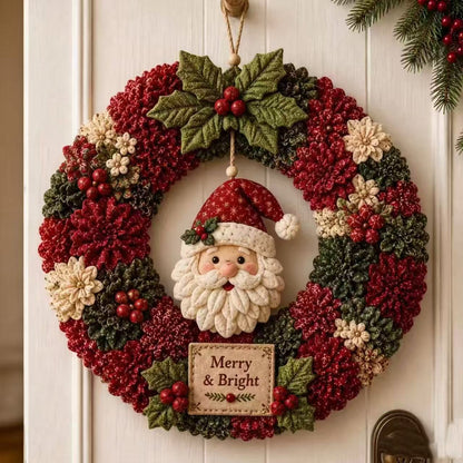 3D Fabric Stamped Wreath DIY Set, Adult Christmas Wreath Craft Set