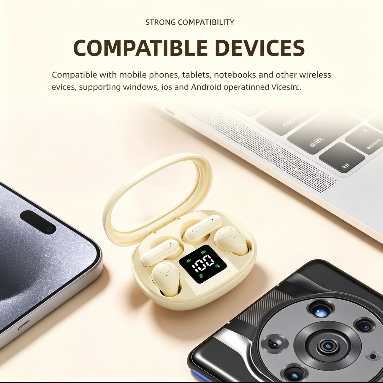 Wireless Bluetooth Sports Noise-Canceling Headphones
