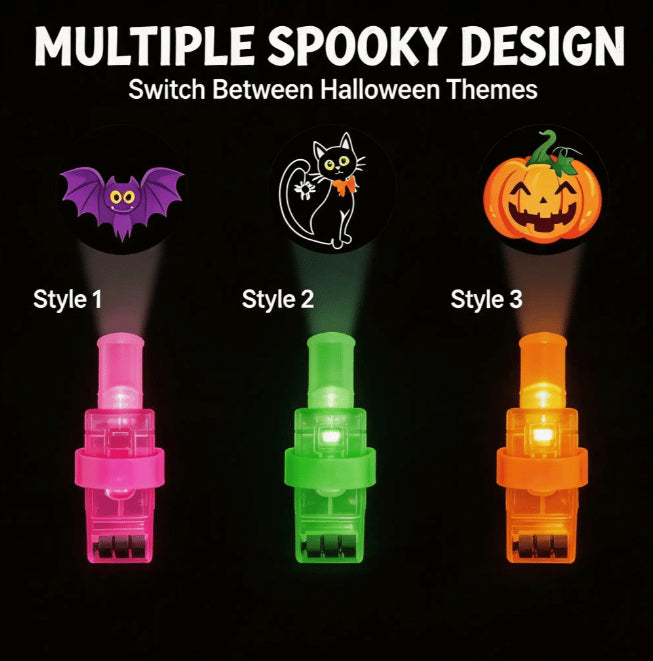🎃 Halloween Finger Projection Lights – Fun LED Glow Toy & Party Favor Gift 👻