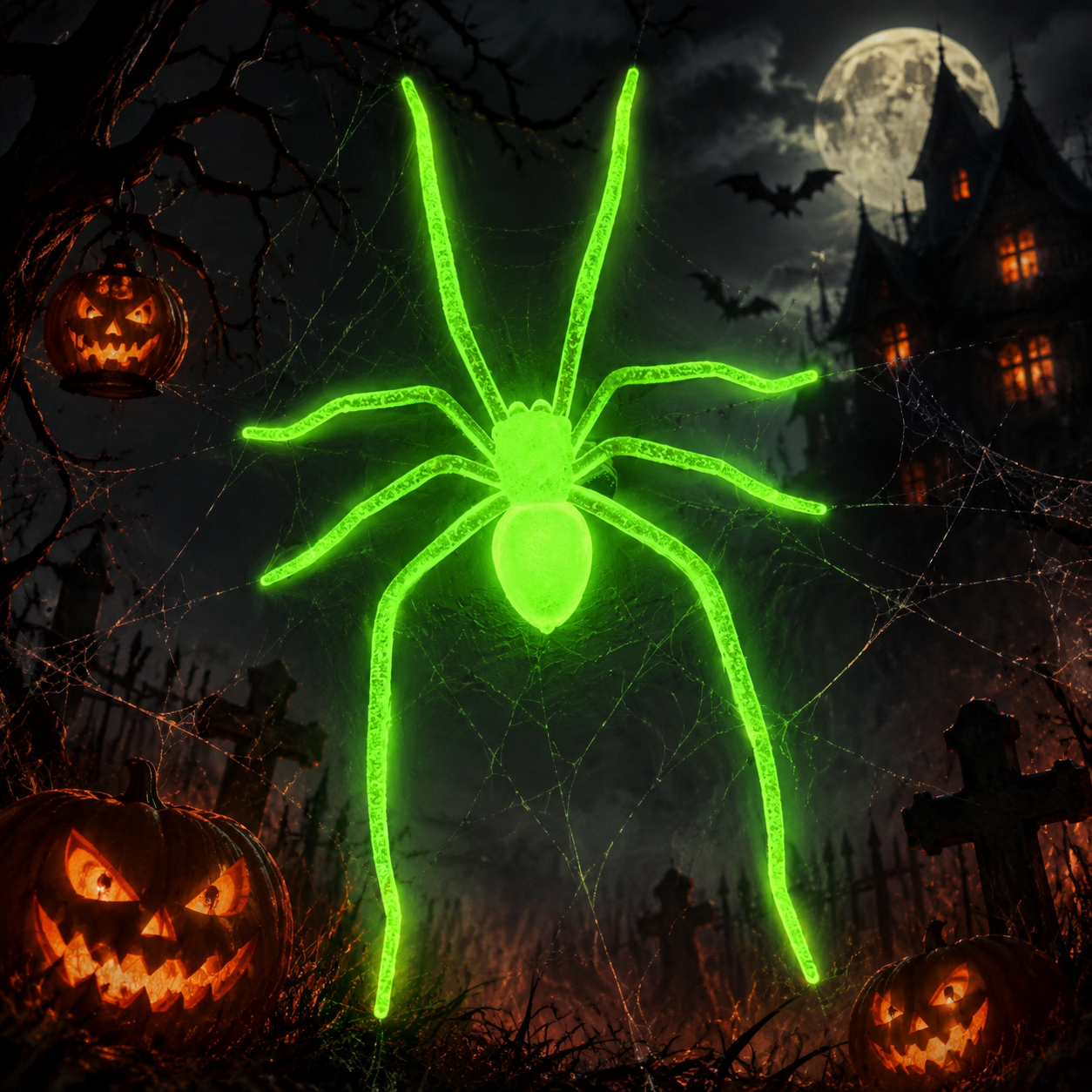 Halloween Prank Fake Spider Magnetic Fridge Sticker（5PCS）