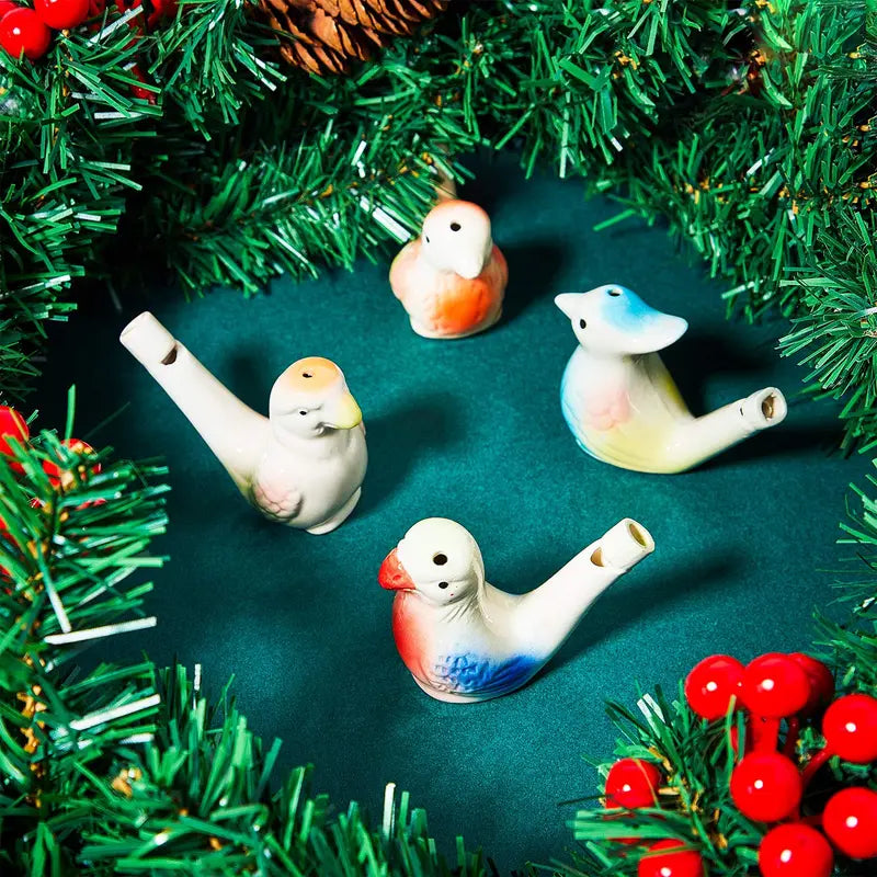 🐦 Ceramic Water Bird Whistles, Colorful Porcelain Toys