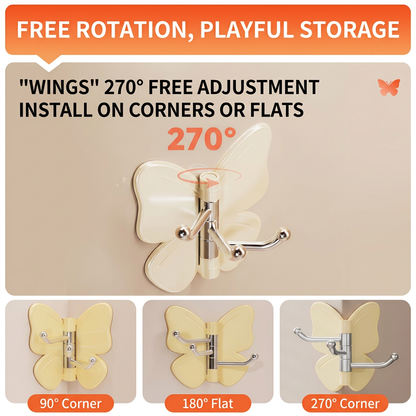🦋4 pieces of high-quality appearance butterfly hooks, firmly grasped, no need for drilling
