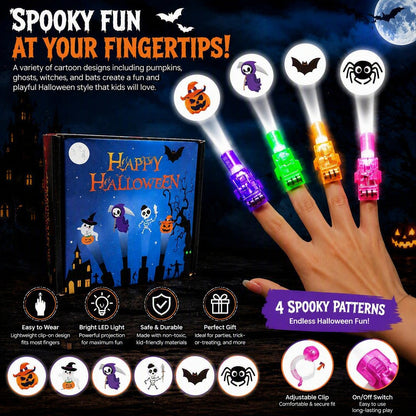 36PCS Halloween And Christmas LED Projection Finger Lights