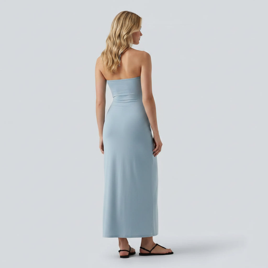 🌊👗 Halter Tie Back Maxi Dress with Pockets