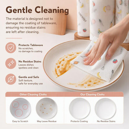 Washable Kitchen Dish Towels & Multi-Purpose Wiping Cloths（50Pcs）