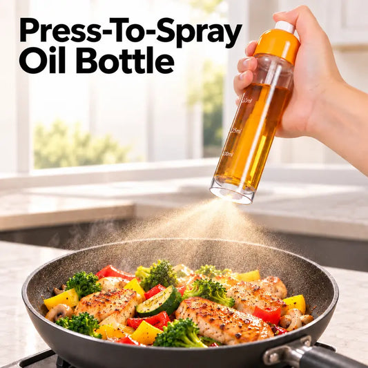 💨Refillable Oil Sprayer & Dispenser – Ideal for Air Fryers, Salads, Grilling, and Kitchen Use