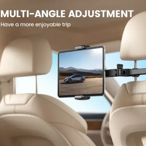 🚗🎧 Car Headrest Phone and Tablet Holder with 360° Rotating Extension Arm