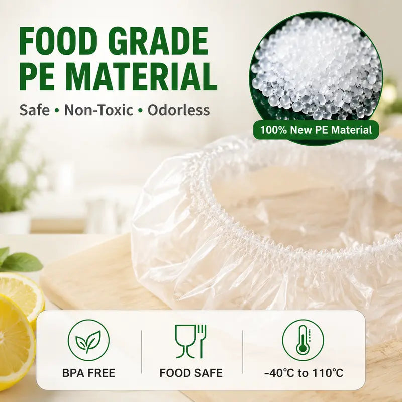 🥗100 PCS Disposable Elastic Food Covers